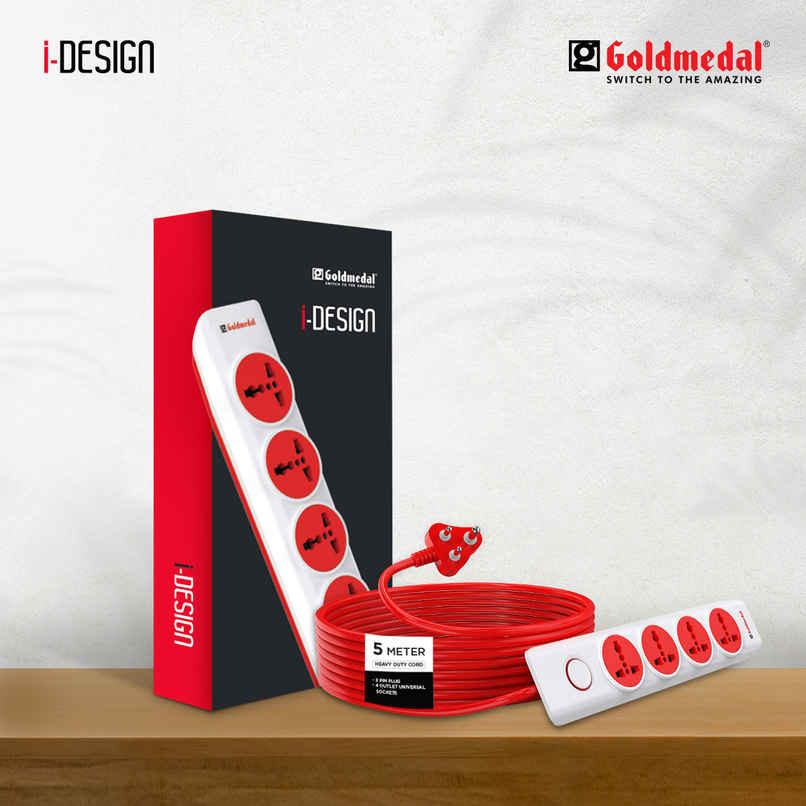 Goldmedal iDesign 4-in-1 Extension Board | 5 m Cable | 4 Universal Sockets Goldmedal iDesign 4-in-1 Extension Board | 5 m Cable | 4 Universal Sockets