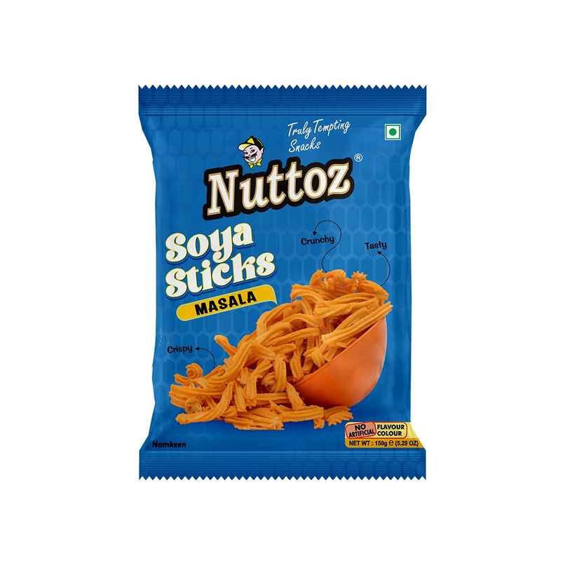 Nuttoz Soya Sticks Masala | Crunchy Protein Snack Nuttoz Soya Sticks Masala | Crunchy Protein Snack