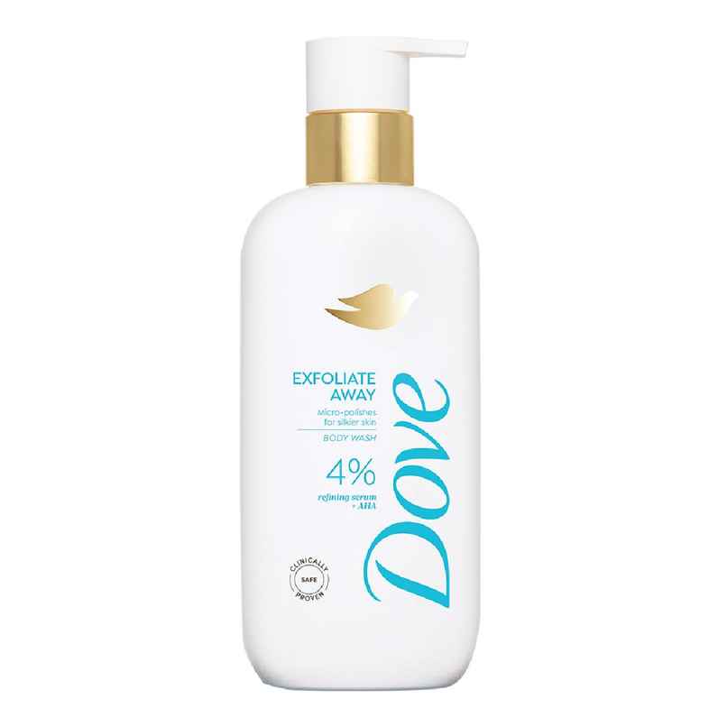 Dove 4% Refining Serum + AHA Exfoliate Away Serum Body Wash Dove 4% Refining Serum + AHA Exfoliate Away Serum Body Wash