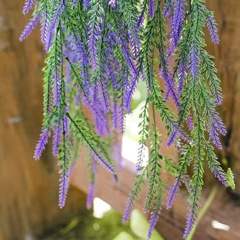 TIED RIBBONS Artificial Lavender Wall Hanging Flowers Plant Leaves Vine | 157.4 cm TIED RIBBONS Artificial Lavender Wall Hanging Flowers Plant Leaves Vine | 157.4 cm