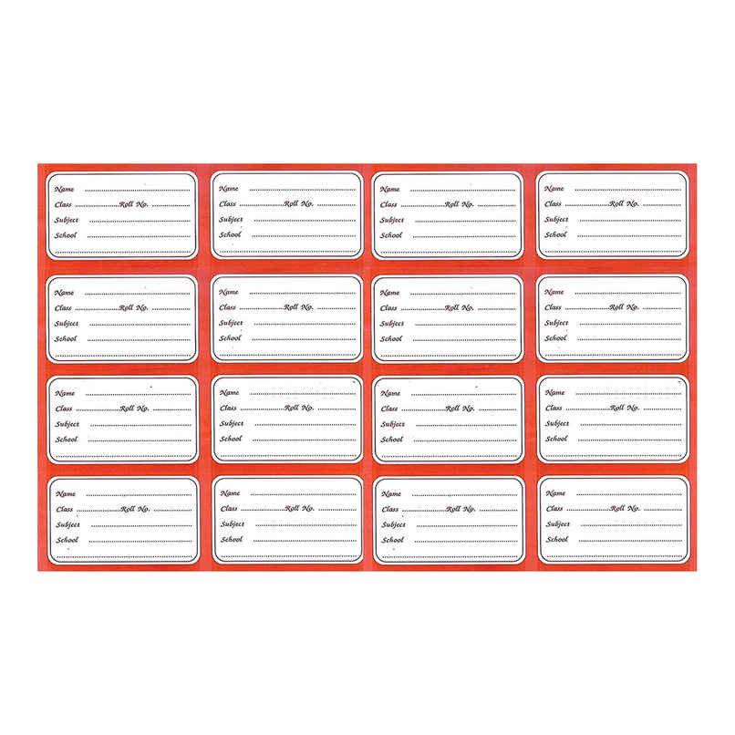 ABK Classic Red Border Book Label - Deluxe 1 Pkt 16 Labels ABK Classic Red Border Book Label - Deluxe 1 Pkt 16 Labels