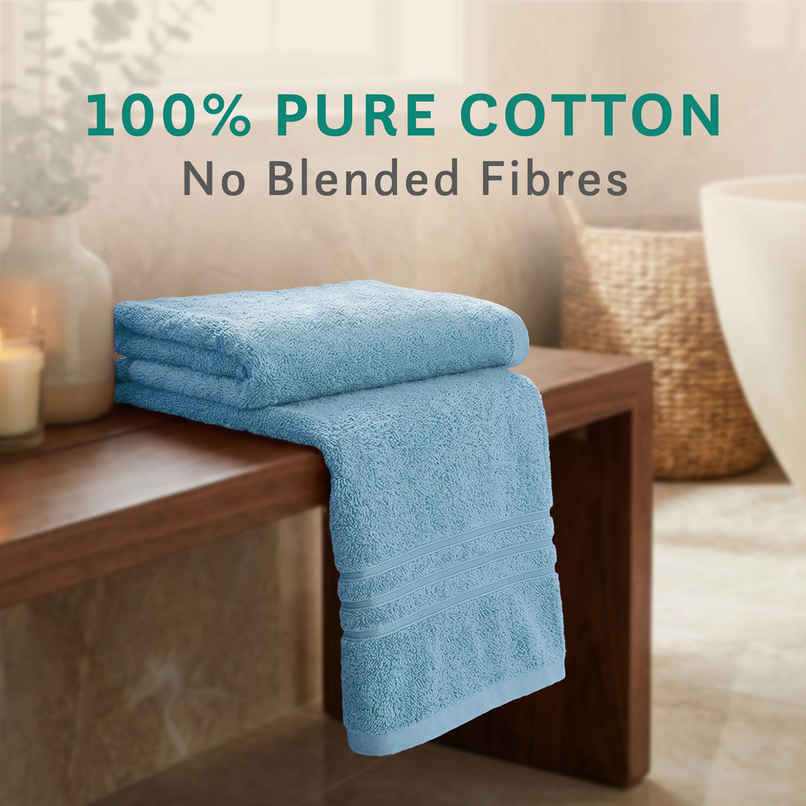 Mytrident Cotton Bath Towel | 400 GSM | Towels for Bath - Cool Blue Mytrident Cotton Bath Towel | 400 GSM | Towels for Bath - Cool Blue