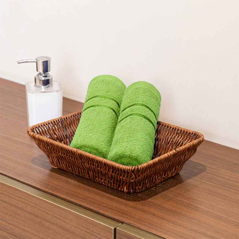 Home Elegance by myTrident Comfort Living 100% Cotton Hand Towel Set | 40cm x 60cm | 400 GSM | Lime Green