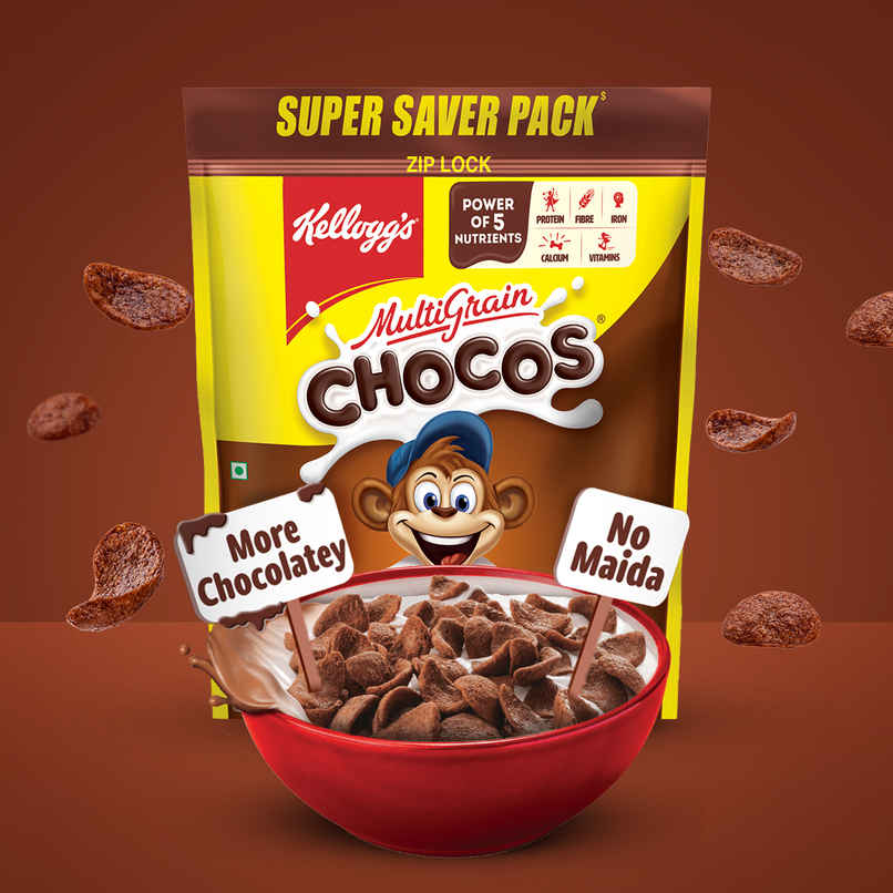 Kellogg's Multigrain Chocos | More Chocolatey | No-Maida Kellogg's Multigrain Chocos | More Chocolatey | No-Maida