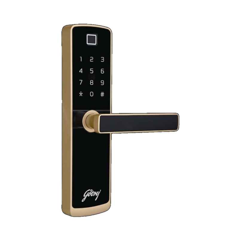 Godrej Smart Lock Catus Connect | Digital Lock | 5-in-1 Access | WiFi, Fingerprint, Pin | Gold