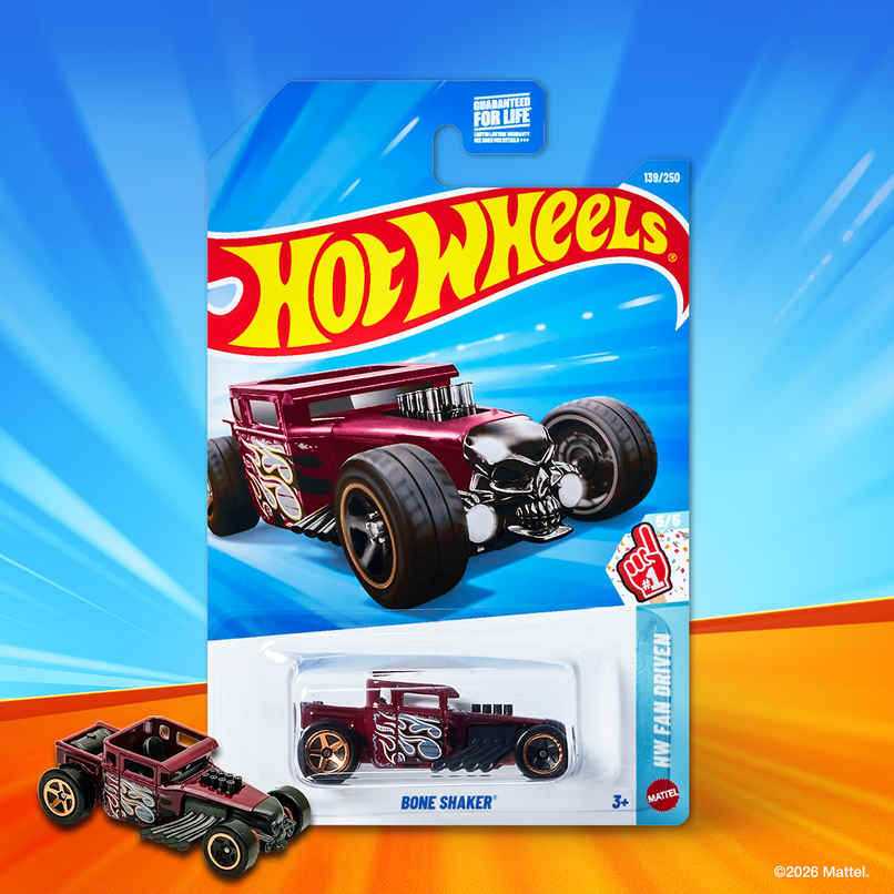 Hot Wheels Worldwide Basic HW Bone Shaker Car Toy for Kids & Collectors