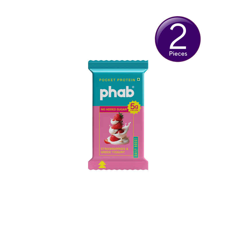 Phab Strawberries & Greek Yogurt Pocket Protein Bar - 5g Mini Protein Bar Combo               