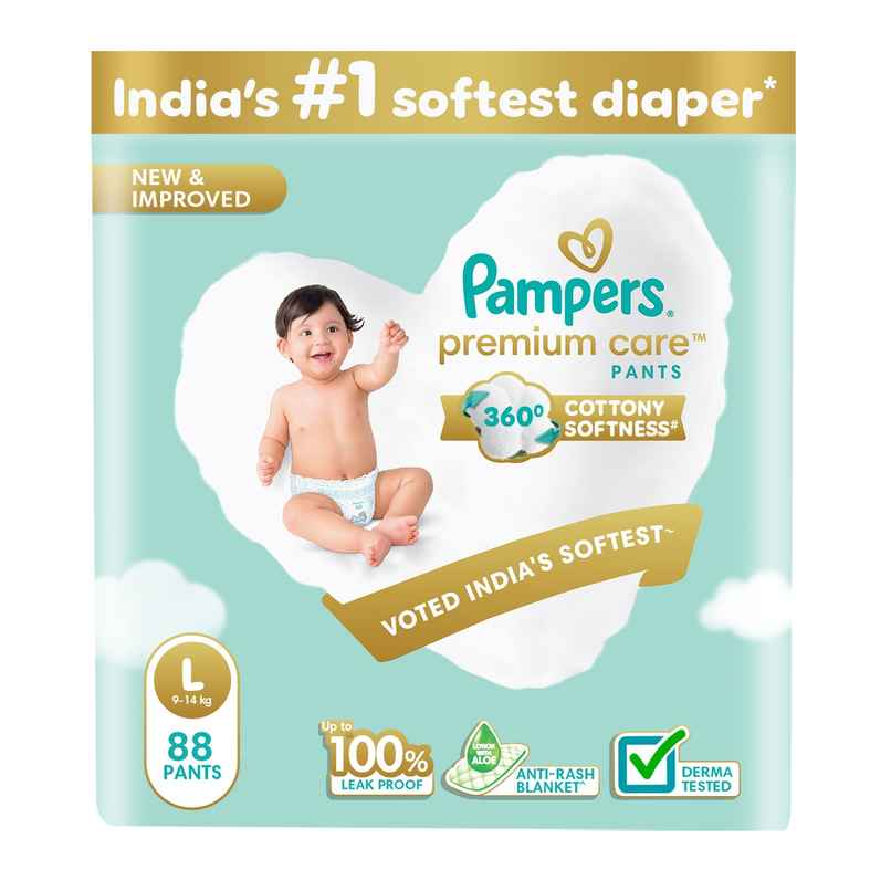 Pampers Premium Care Baby Diapers | Pant Style | L | 88 pcs