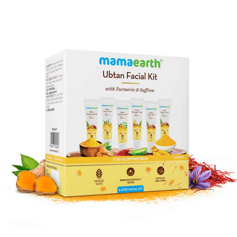 Mamaearth Ubtan Facial Kit With Turmeric & Saffron For Glowing Skin Mamaearth Ubtan Facial Kit With Turmeric & Saffron For Glowing Skin