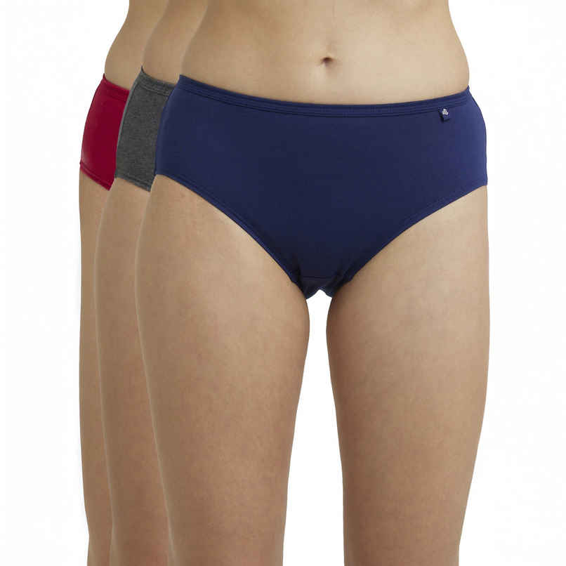 Jockey 1406 Women's Super Combed Cotton Mid Waist Underwear Hipster Panty|PO3 | Multicolor Dark assorted-XXL Jockey 1406 Women's Super Combed Cotton Mid Waist Underwear Hipster Panty|PO3 | Multicolor Dark assorted-XXL