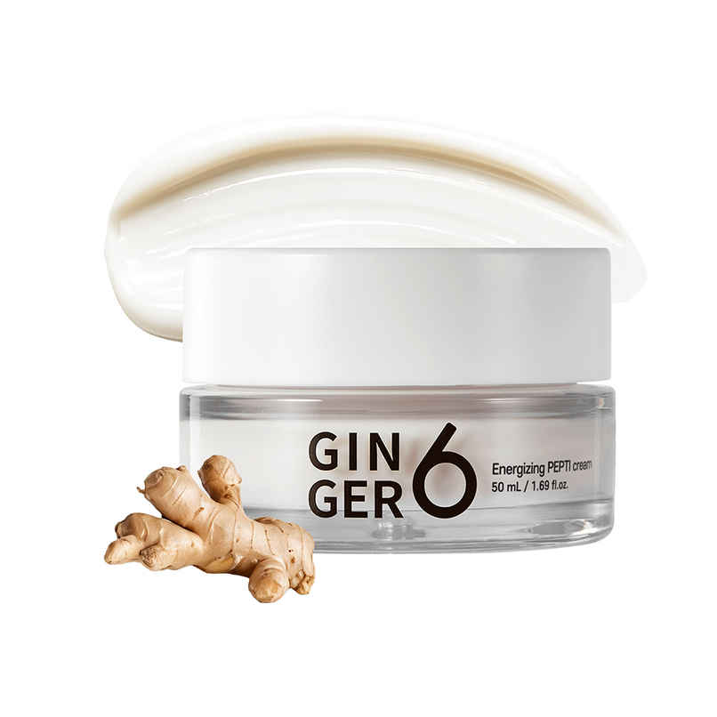GINGER6 Energizing Pepti Cream | 52% Ginger Extract, Peptides, Anti-Aging & Firming, Niacinamide