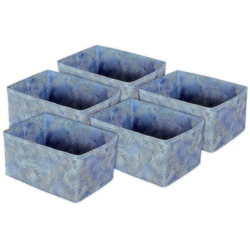 Kuber Industries Laheriya Print Non-Woven Drawer Storage & Clothes Organizer | Blue Kuber Industries Laheriya Print Non-Woven Drawer Storage & Clothes Organizer | Blue