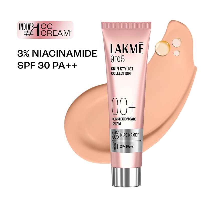 Lakme 9 To 5 Cc Cream Beige With 3% Niacinamide Complex  Spf 30 Pa++