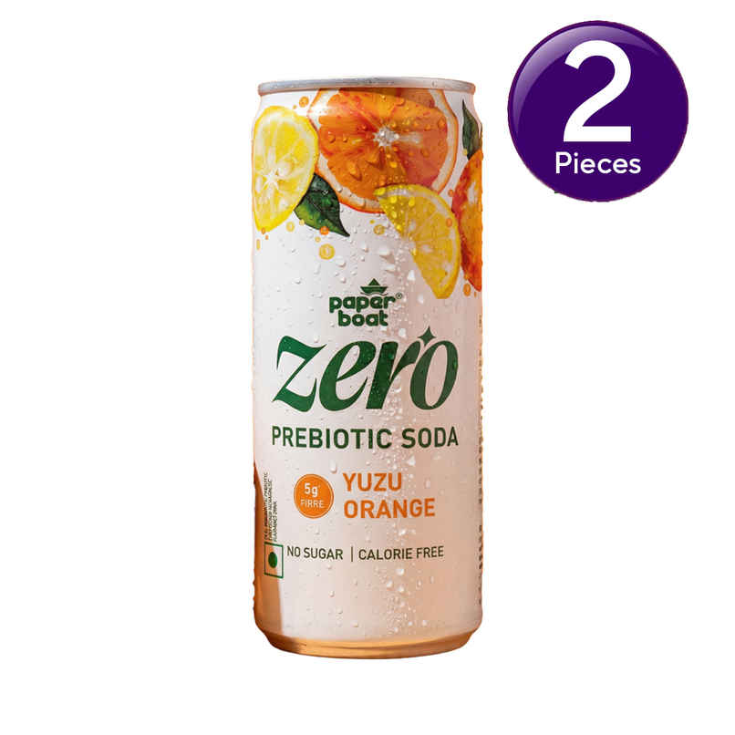 Paper Boat Zero Prebiotic Soda Yuzu Orange, 5g Fibre, Caffeinated Sugar Free Cold Drink Combo Paper Boat Zero Prebiotic Soda Yuzu Orange, 5g Fibre, Caffeinated Sugar Free Cold Drink Combo