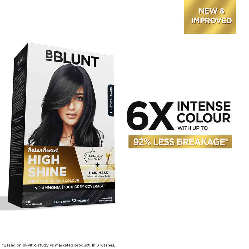 Bblunt Salon Secret High Shine Conditioning Hair Colour | Natural Black Bblunt Salon Secret High Shine Conditioning Hair Colour | Natural Black
