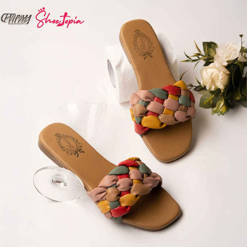 Shoetopia Women Tan Flats | UK 3