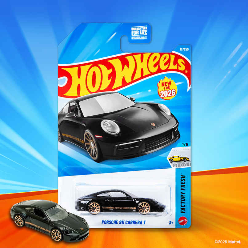 Hot Wheels Worldwide Basic HW Porsche 911 Carrera T Car Toy for Kids & Collectors Hot Wheels Worldwide Basic HW Porsche 911 Carrera T Car Toy for Kids & Collectors