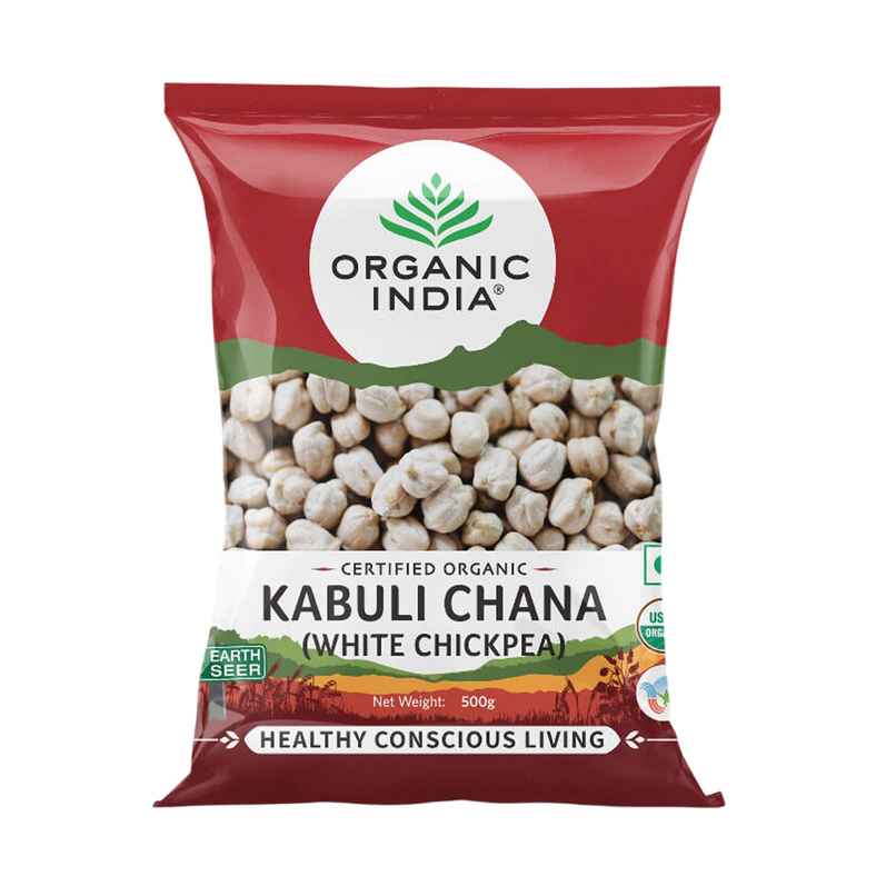 A TATA Product - Organic India Kabuli Chana (White Chickpea),Source of Dietary Fiber & Protein