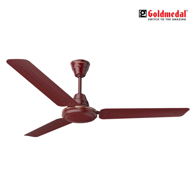 Goldmedal Vayu 400 Economy Ceiling Fan, 1200mm, Ultra High Speed, BEE Star Rated, Efficient, Brown