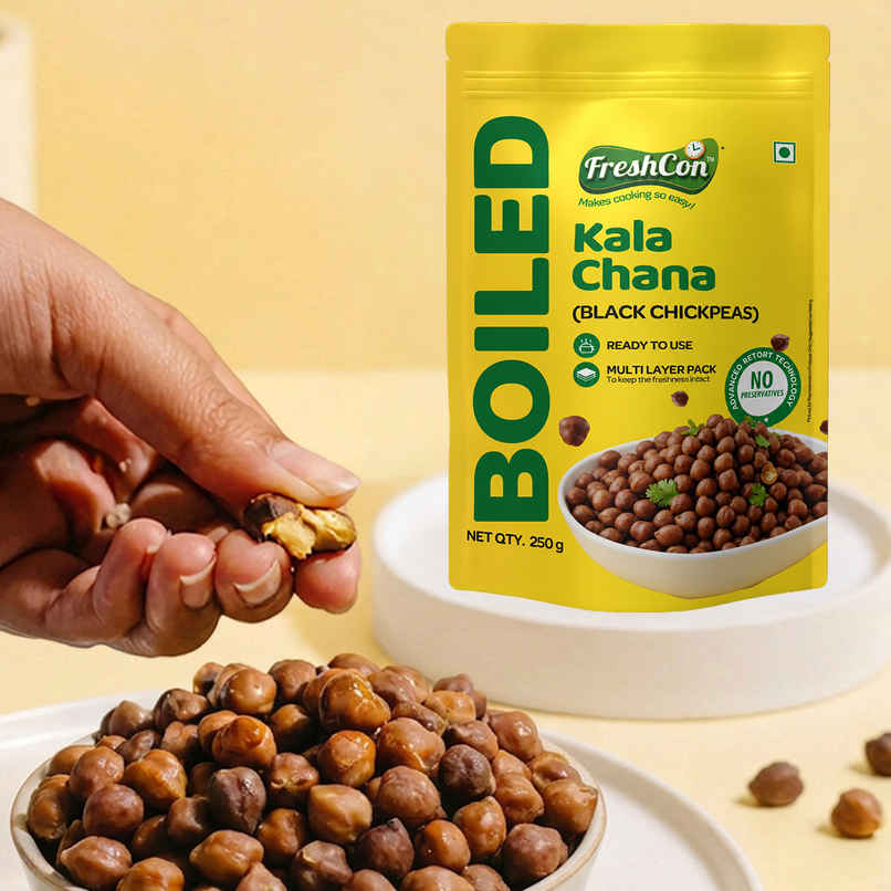Freshcon Boiled Kala Chana | Black Chickpeas