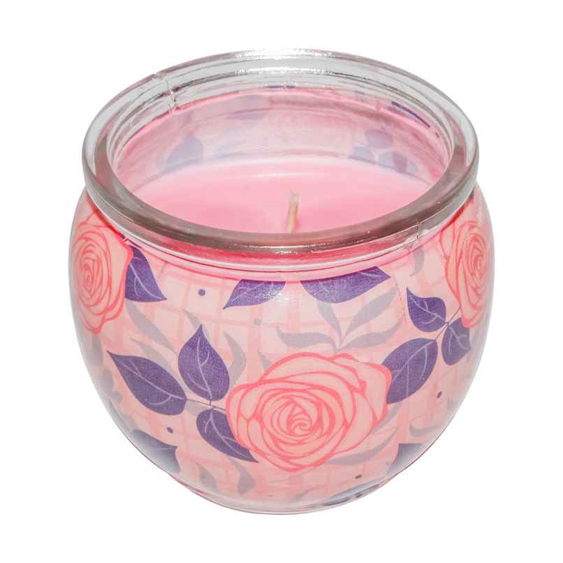 Shrink Sleeve Glass Candle | Rose | Pan Aromas