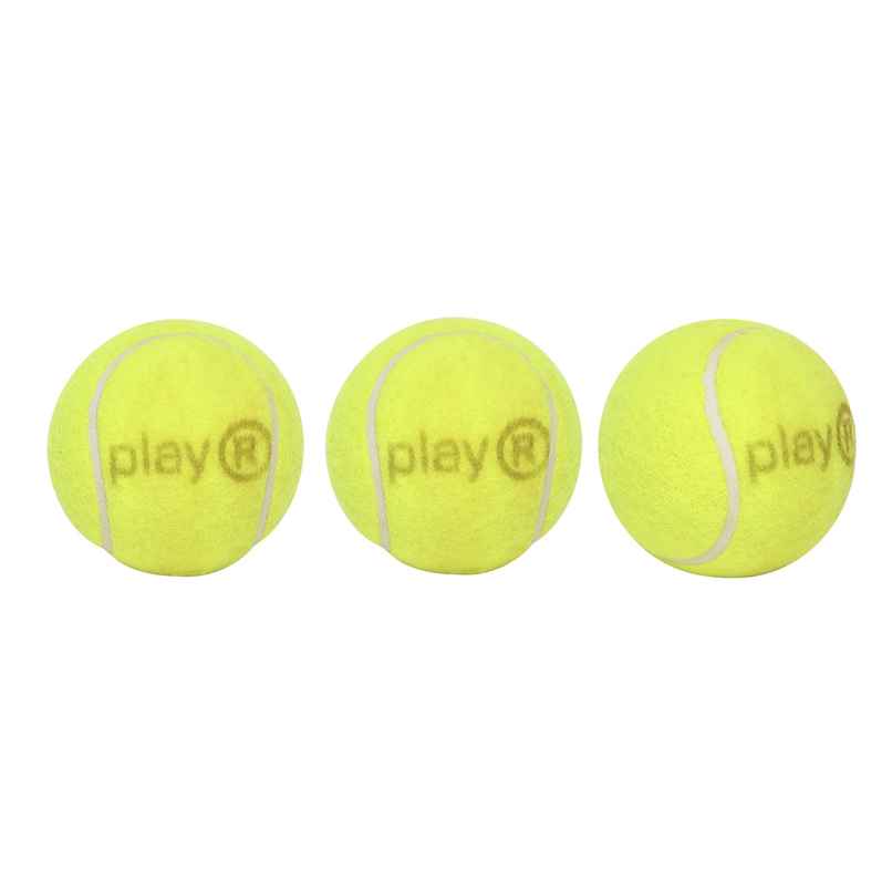 Playr Unisex Adult Cricket Turf Balls (80 Gms) (Pack of 3) 100% Rubber Yellow One Size