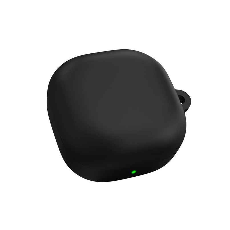 Sounce Portable Silicone Case Cover for Samsung Galaxy Buds 2 | Anti-Dust with Keychain | Black