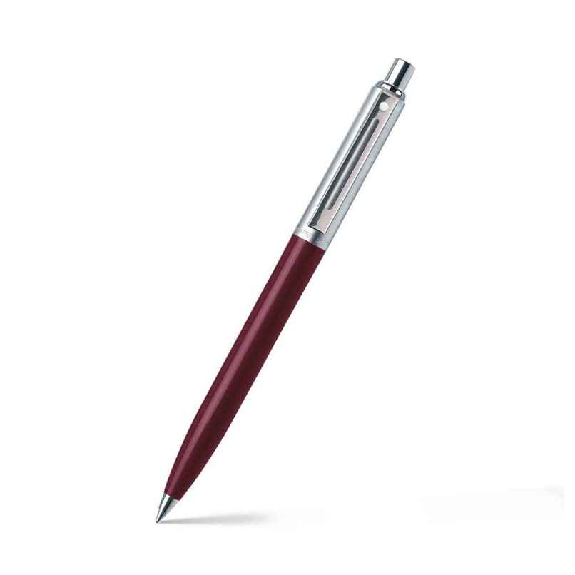 Sheaffer Sentinel E321 Ballpoint Pen | Brushed Chrome Cap & Trim | Burgundy Barrel Sheaffer Sentinel E321 Ballpoint Pen | Brushed Chrome Cap & Trim | Burgundy Barrel