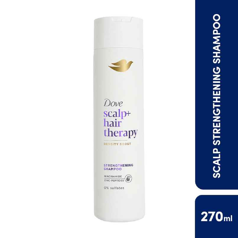 Dove Scalp+Hair Therapy Sulphate Free Density Boost Strengthening Shampoo- Niacinamide&Zinc-Peptides