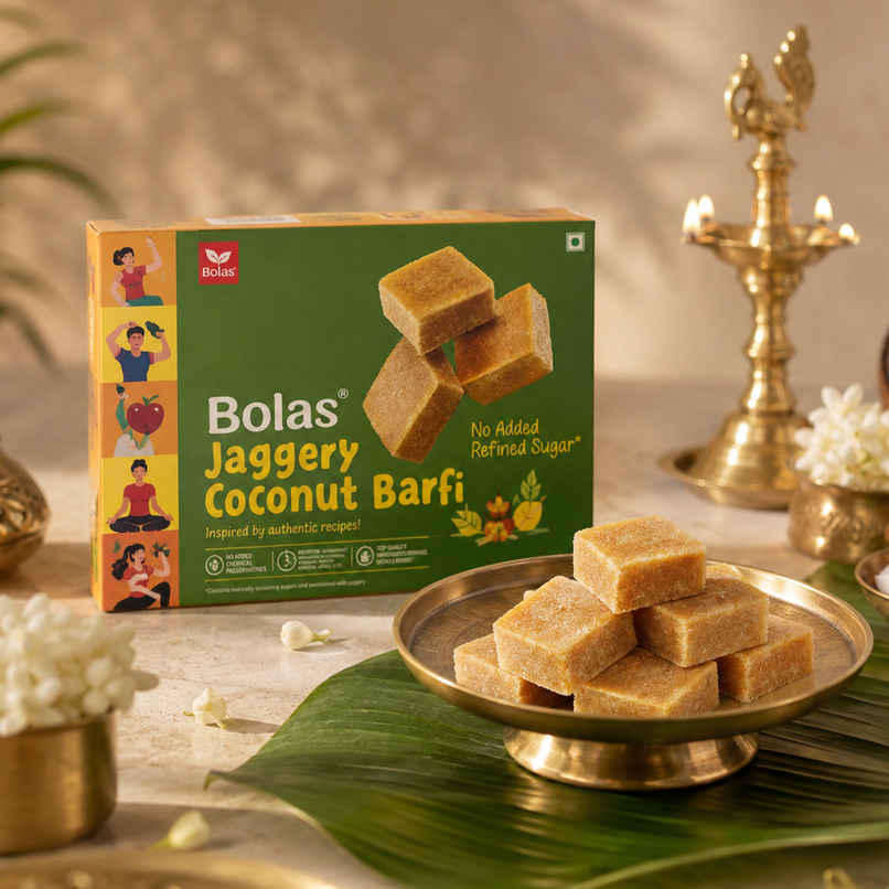 Bolas Jaggery Coconut Barfi