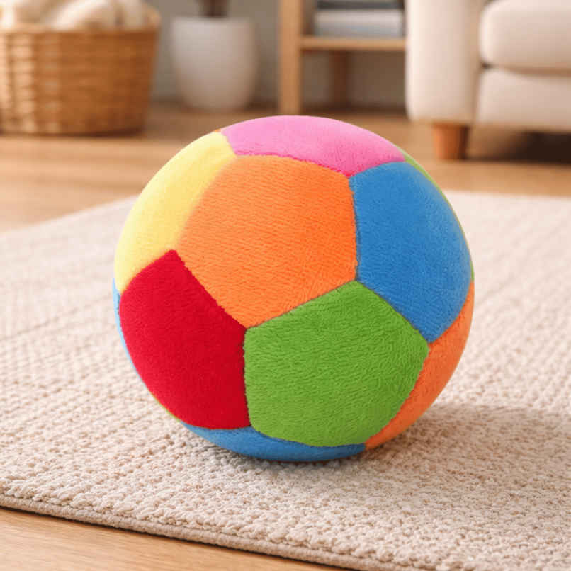 ToyTales S Rattle Ball Plush Toy | Stuffed Animal Soft Toy | Birthday Gift for Kids | Gift Baby | 14cm