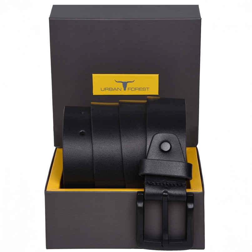 URBAN FOREST Men's Casual Leather Belt | Black