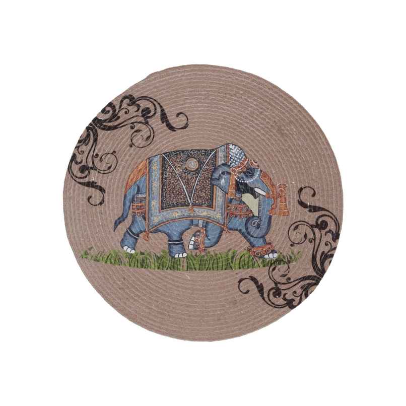 Hosta Homes Pure Cotton Multicolor Elephant Digitally Printed Table Place Mats Pack of 1