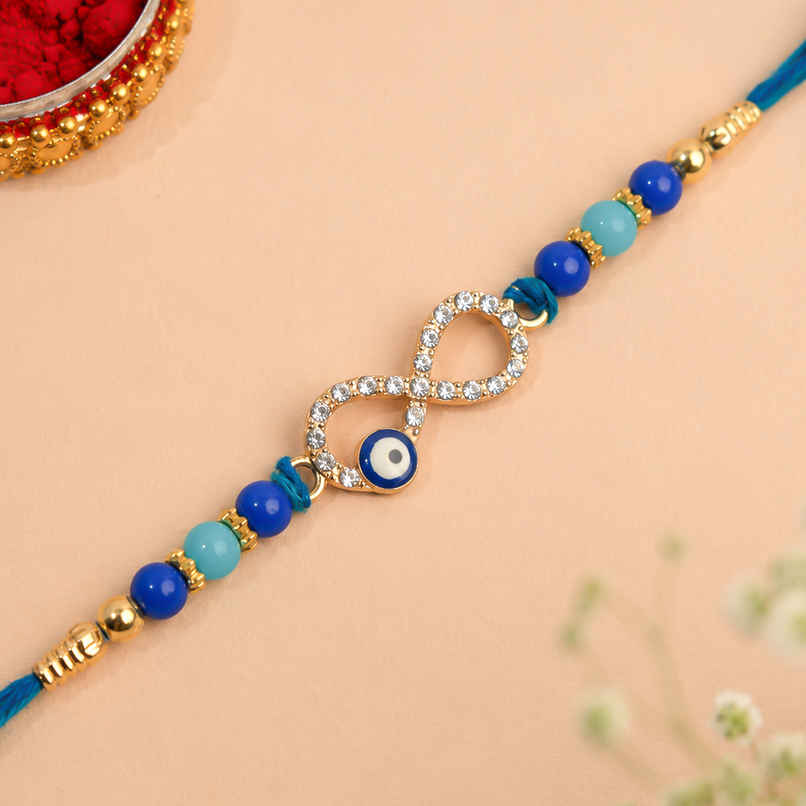Rakhi for Brother | Evil Eye Infinity Design | Feng Shui | Pack of 1 | Tomuncle Rakhi for Brother | Evil Eye Infinity Design | Feng Shui | Pack of 1 | Tomuncle