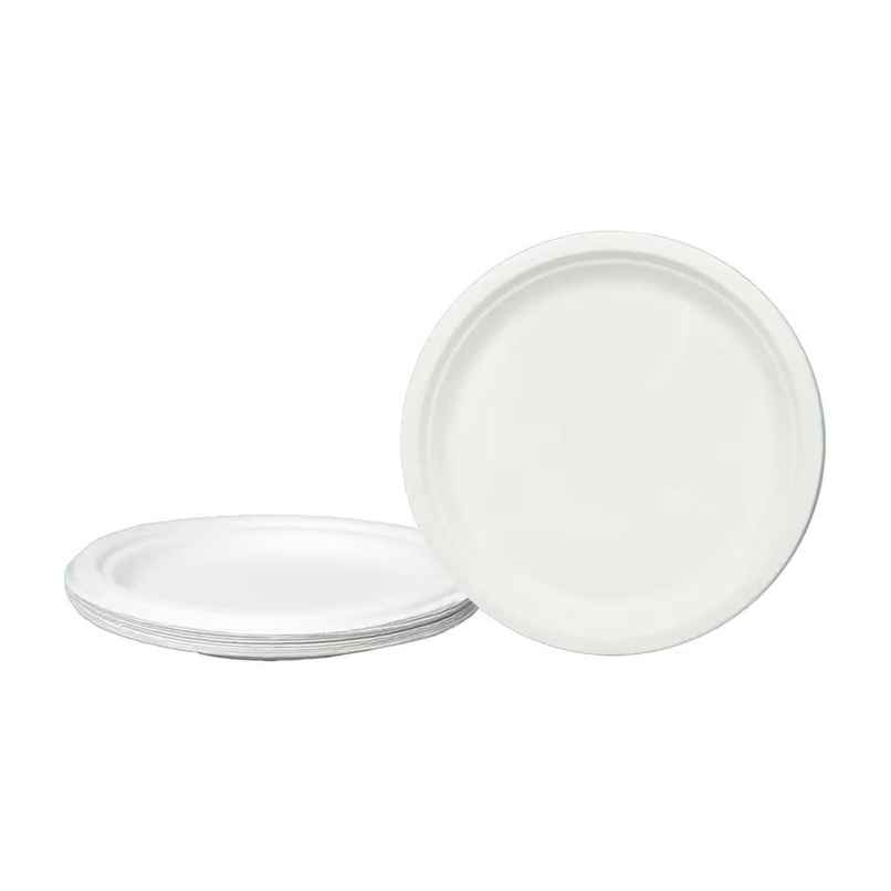 Sugarcane Fibre Disposable Plate | 7 inch | Round Sugarcane Fibre Disposable Plate | 7 inch | Round