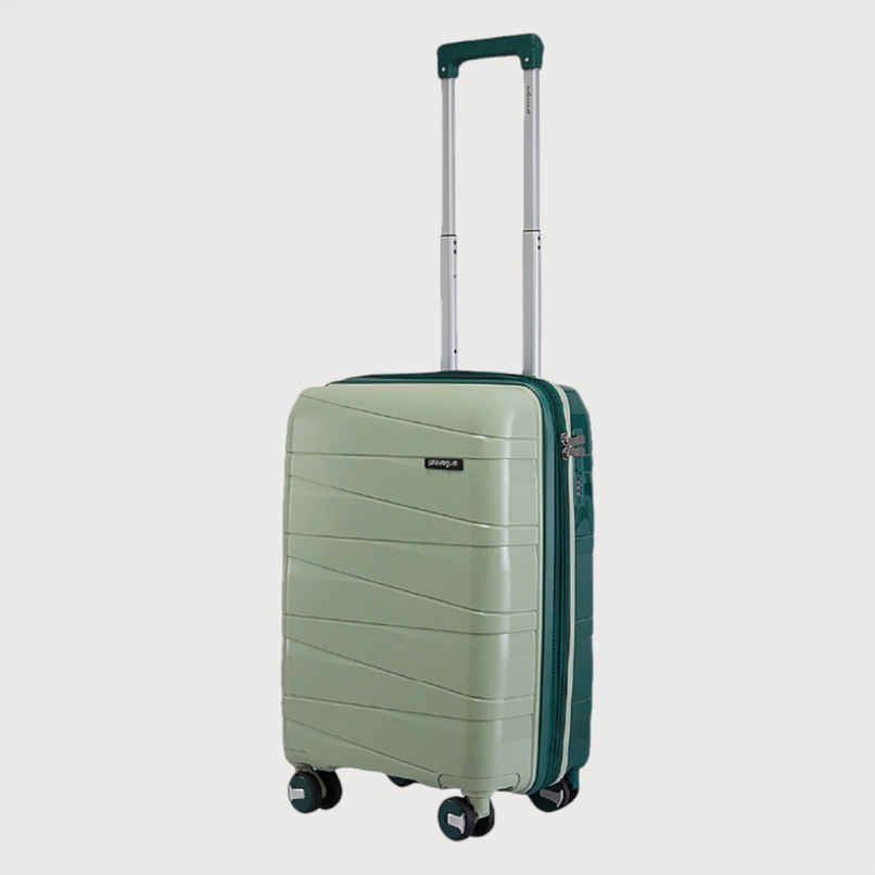 Provogue Azure Hard-Sided PP Cabin Luggage Trolley Bag | Laurel Green-Hunter Green - 55 cm