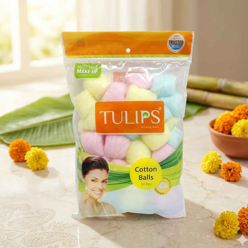 Tulips Cotton Color Balls Bag