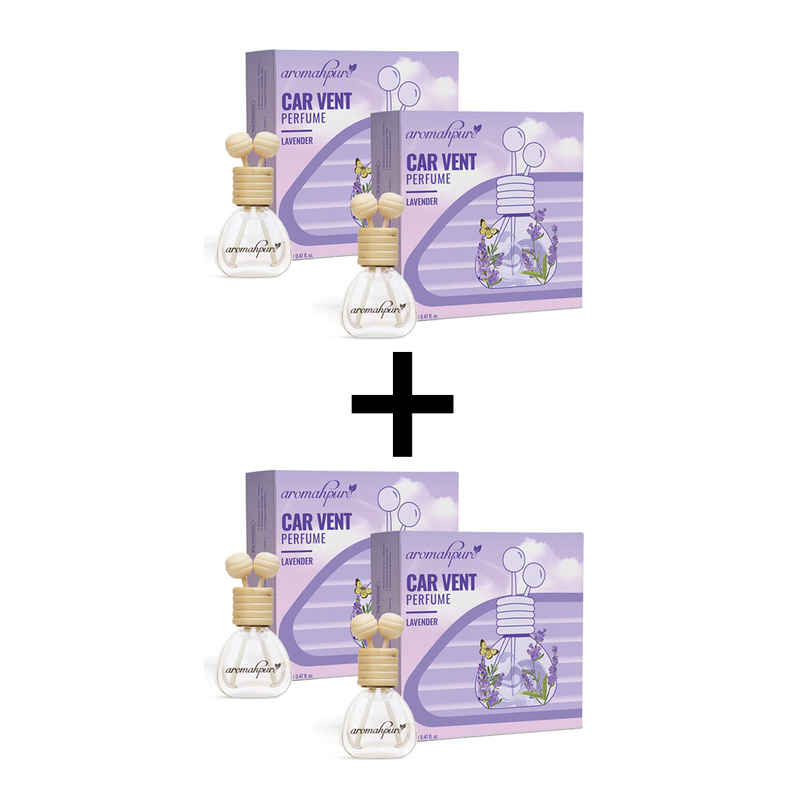 Aromahpure Car Perfume Vent Clip with Reed Stick | Lavender Fragrance | Last upto 30 days Pack Of 2 Combo