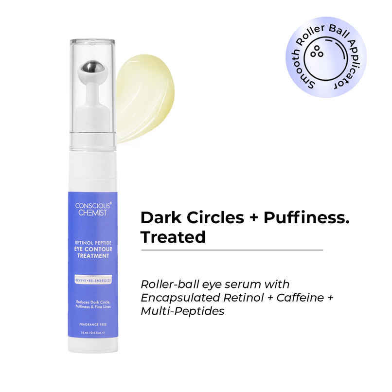 Conscious Chemist Retinol Peptide Under Eye Cream (Serum) For Dark Circles & Puffines