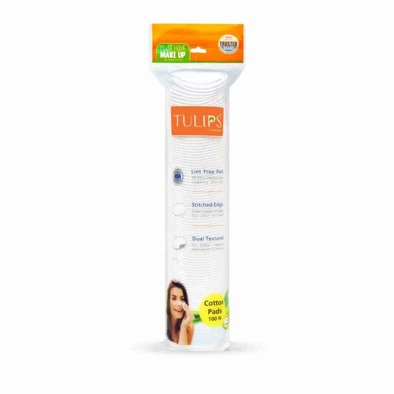 Tulips White Cotton Pads Pouch