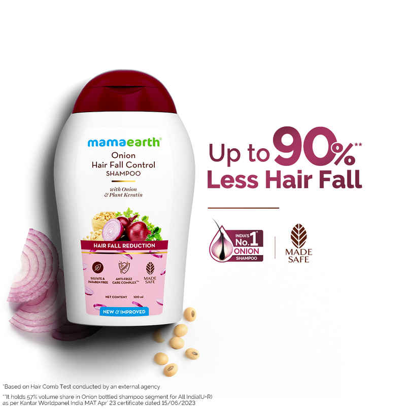 Mamaearth Onion Shampoo For Hair Fall Control & Hair Growth With Onion & Plant Keratin Mamaearth Onion Shampoo For Hair Fall Control & Hair Growth With Onion & Plant Keratin