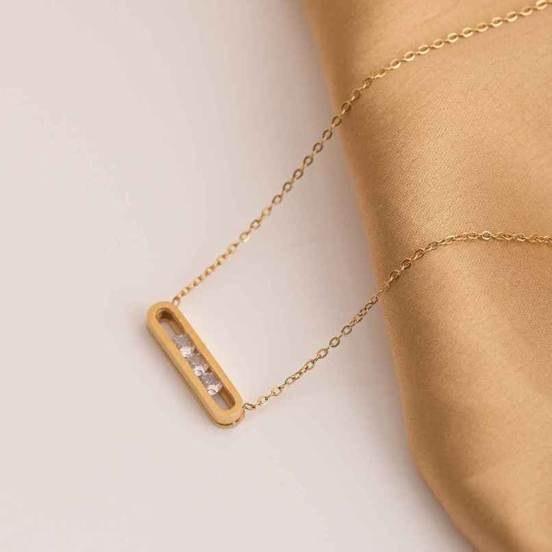 Palmonas Stones Bar Necklace for Women | Waterproof and Anti-Tarnish Palmonas Stones Bar Necklace for Women | Waterproof and Anti-Tarnish