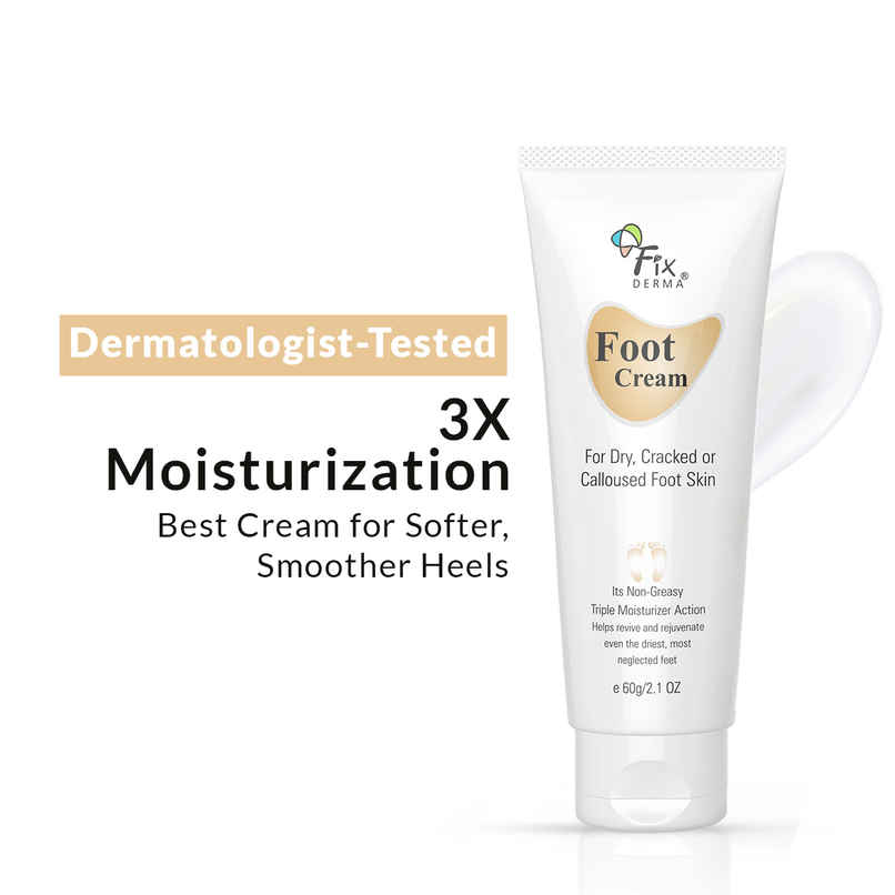Fixderma 5% Lactic Acid 15% Urea 3% Glycerine Foot Cream For Dry & Cracked Feet Moisturizes