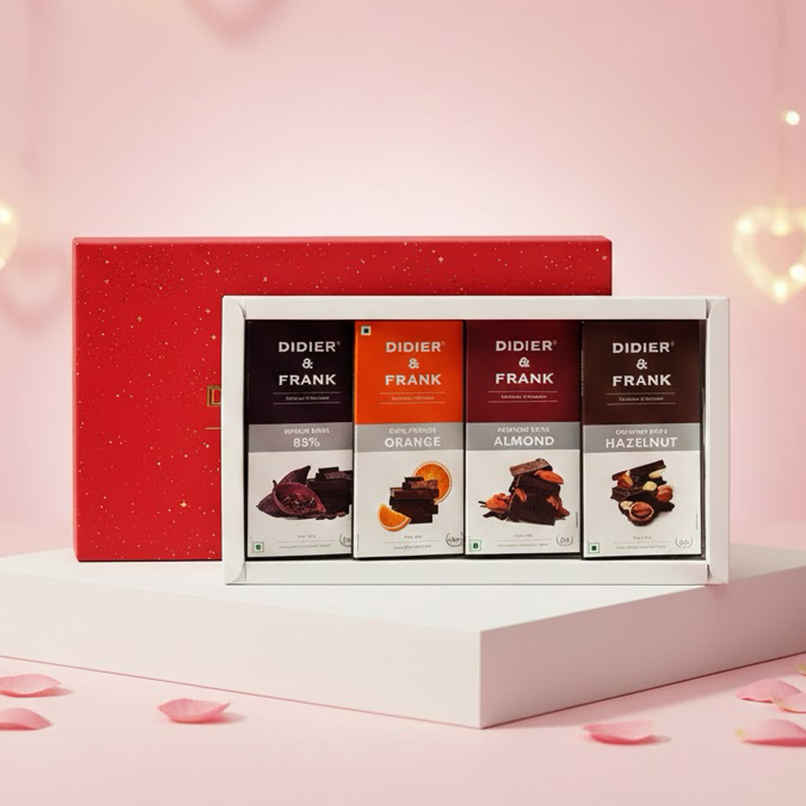 Didier & Frank Assorted Dark Chocolate Gift Box | 4 Premium Dark Chocolates