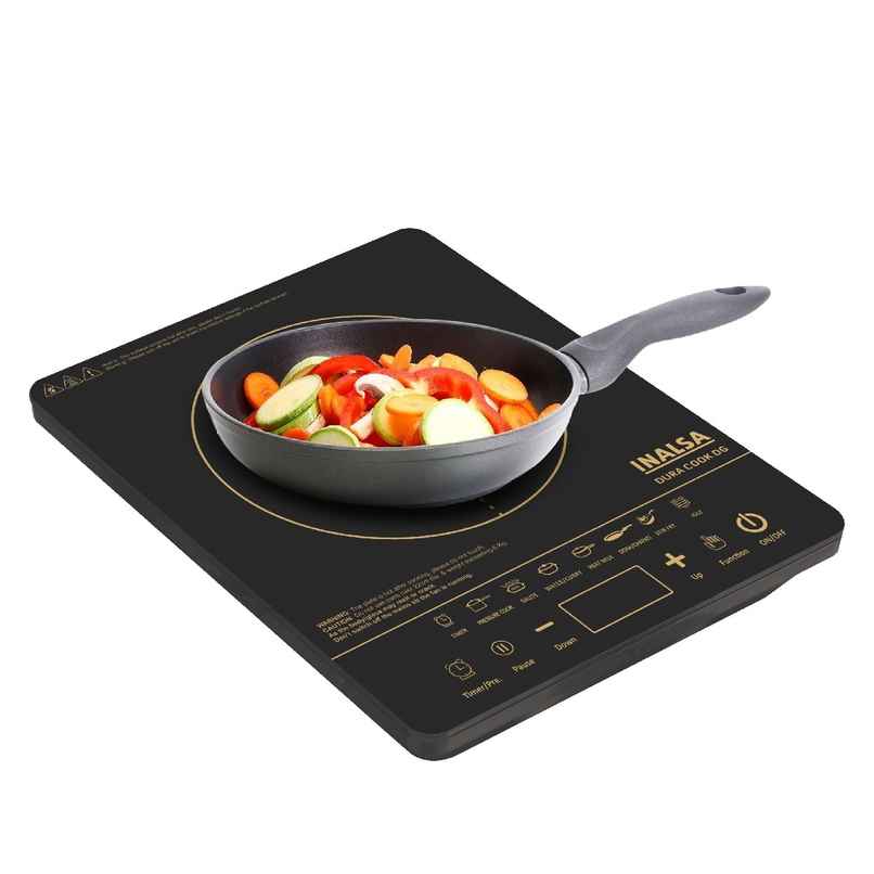 Inalsa Induction Cooktop Touch Panel Dura Cook DG | 2100 W | Smart Touch Control - Black