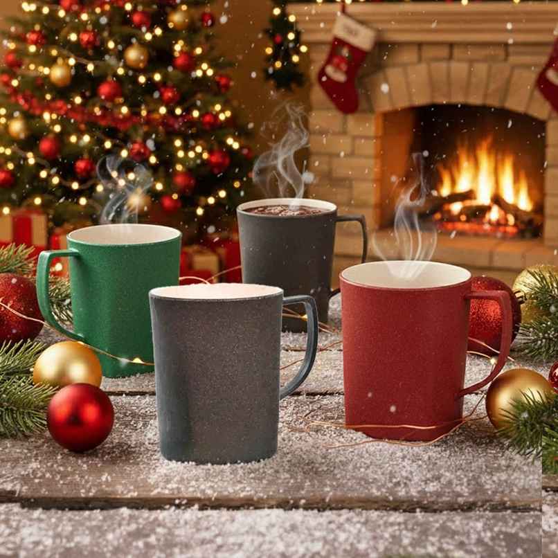 Eha Earth Friendly Duo Coffee Mug | 300 ml | Set Of 4 - Assorted