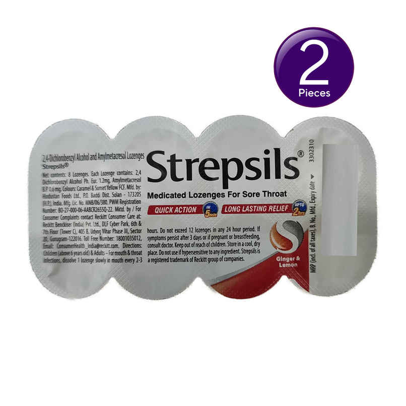 Strepsils Ginger Lemon Flavour Lozenges Combo