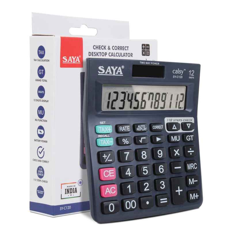 Saya Calsy Check & Correct Desktop Calculator | Classic Calculator for Office & Business Saya Calsy Check & Correct Desktop Calculator | Classic Calculator for Office & Business