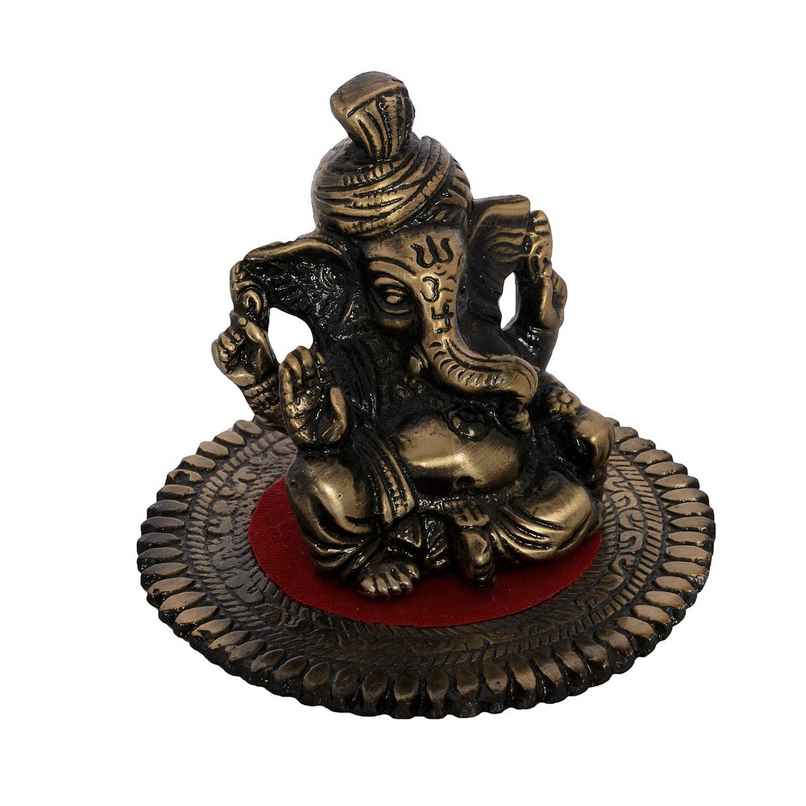 Metal Pagdi Lord Ganesh Idol | For Puja | Chandar
