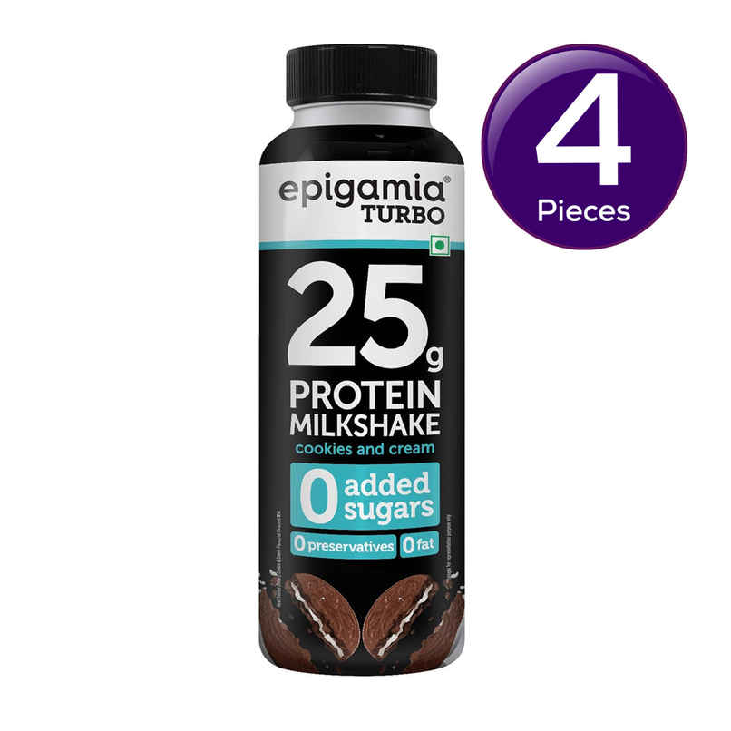Epigamia Turbo Cookies and Cream Protein Milkshake Combo